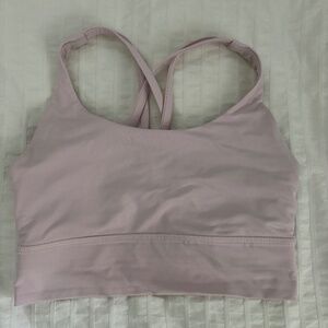 Lululemon light pink energy longline bra